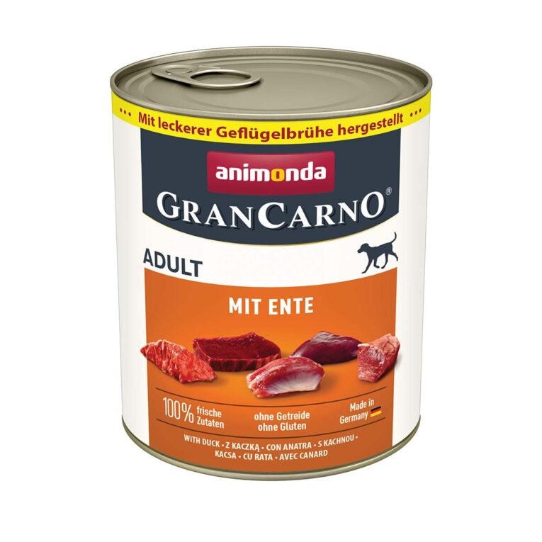 Günstig animonda GranCarno Adult mit Ente 24x800g i mPreisvergleich in unserem Onlineshop auf Hundeliebe-shop.de kaufen.