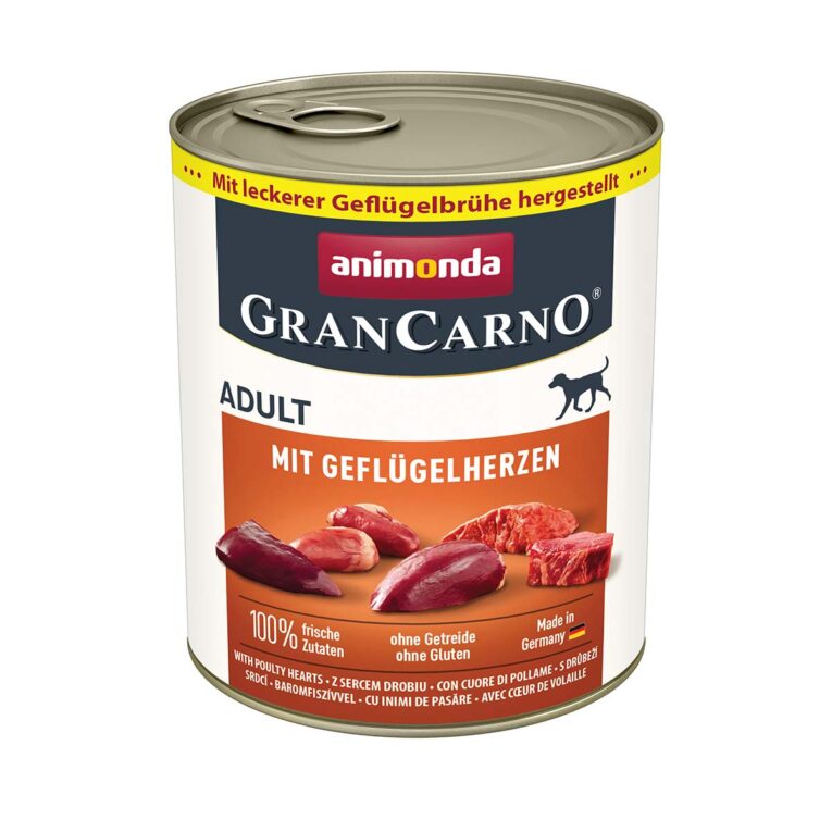 Günstig animonda GranCarno Adult mit Geflügelherz 6x800g i mPreisvergleich in unserem Onlineshop auf Hundeliebe-shop.de kaufen.
