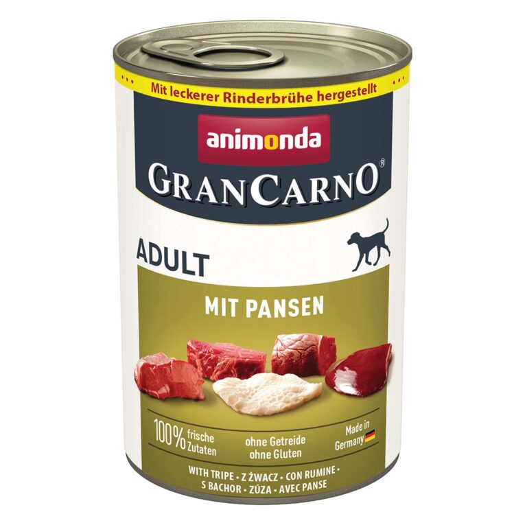 Günstig animonda GranCarno Adult mit Pansen 24x400g i mPreisvergleich in unserem Onlineshop auf Hundeliebe-shop.de kaufen.