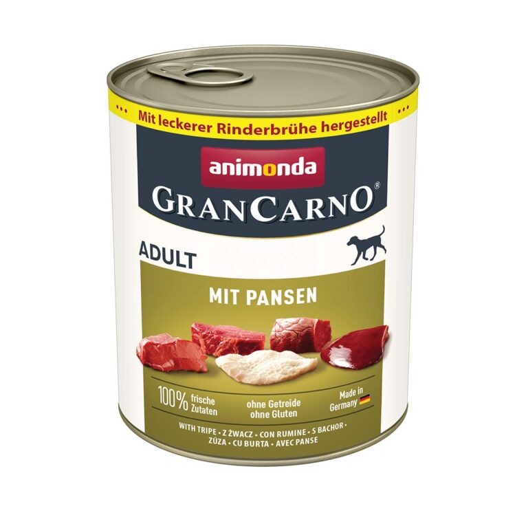 Günstig animonda GranCarno Adult mit Pansen 24x800g i mPreisvergleich in unserem Onlineshop auf Hundeliebe-shop.de kaufen.