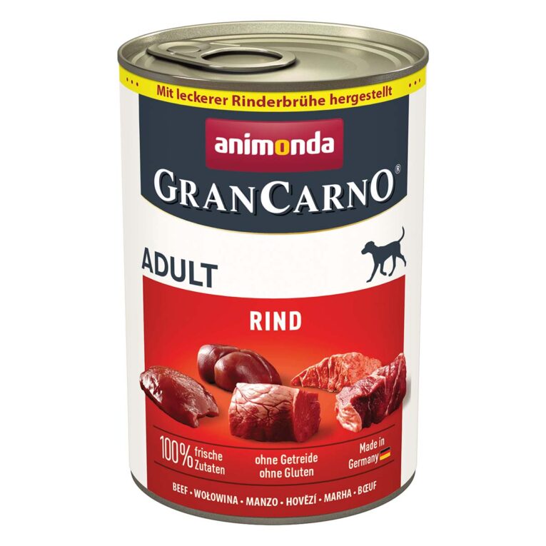 Günstig animonda GranCarno Adult Rind Pur 24x400g i mPreisvergleich in unserem Onlineshop auf Hundeliebe-shop.de kaufen.