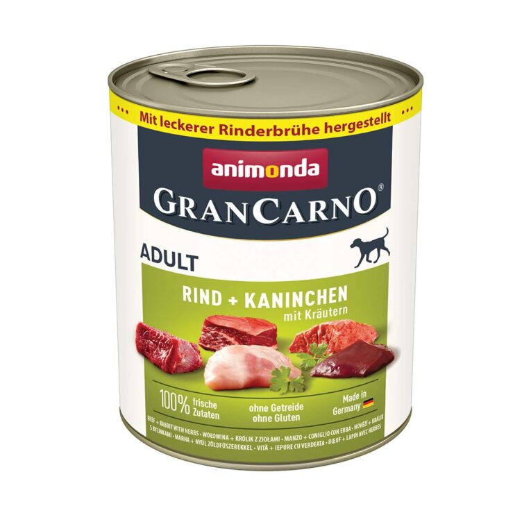 Günstig animonda GranCarno Rind und Kaninchen mit Kräutern 24x800g i mPreisvergleich in unserem Onlineshop auf Hundeliebe-shop.de kaufen.