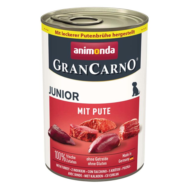 Günstig animonda GranCarno Junior mit Pute 6x400g i mPreisvergleich in unserem Onlineshop auf Hundeliebe-shop.de kaufen.