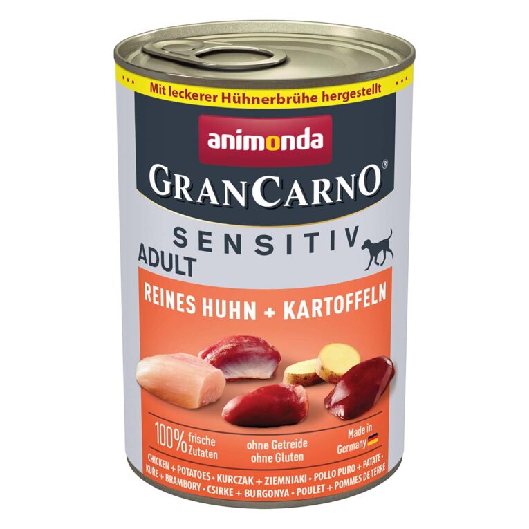Günstig animonda GranCarno Sensitiv Huhn und Kartoffel 24x400g i mPreisvergleich in unserem Onlineshop auf Hundeliebe-shop.de kaufen.