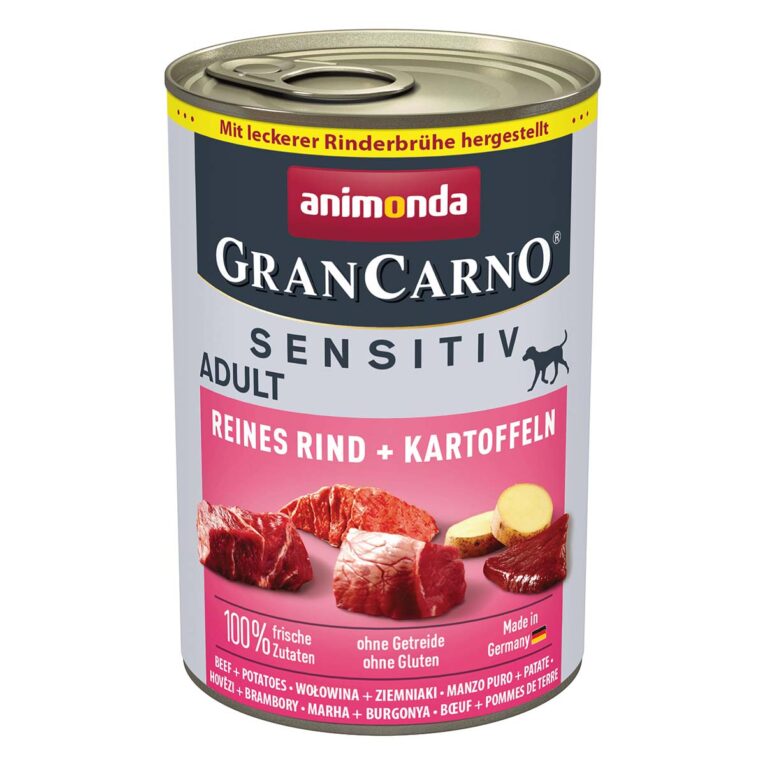 Günstig animonda GranCarno Sensitiv Rind und Kartoffel 24x400g i mPreisvergleich in unserem Onlineshop auf Hundeliebe-shop.de kaufen.