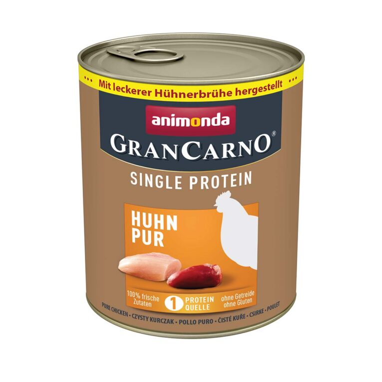 Günstig animonda GranCarno single protein Huhn pur 24x800g i mPreisvergleich in unserem Onlineshop auf Hundeliebe-shop.de kaufen.