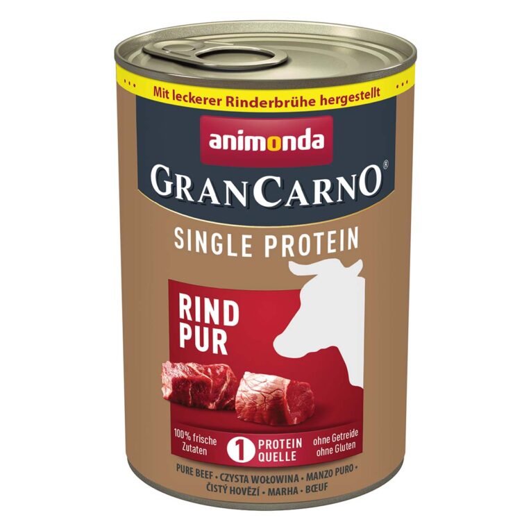 Günstig animonda GranCarno single protein Rind pur 24x400g i mPreisvergleich in unserem Onlineshop auf Hundeliebe-shop.de kaufen.