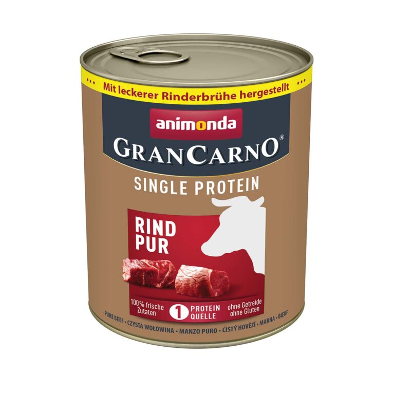 Günstig animonda GranCarno single protein Rind pur 24x800g i mPreisvergleich in unserem Onlineshop auf Hundeliebe-shop.de kaufen.