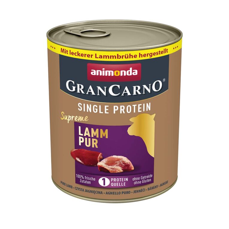 Günstig animonda GranCarno single protein Lamm pur 24x800g i mPreisvergleich in unserem Onlineshop auf Hundeliebe-shop.de kaufen.