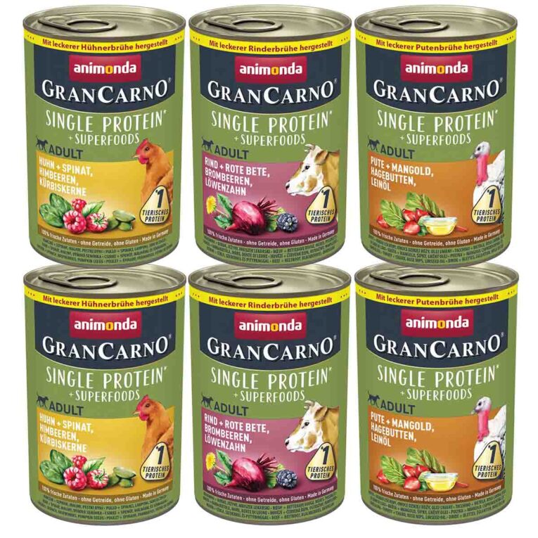 Günstig animonda GranCarno Superfoods Adult Variation Mixpack 24x400g i mPreisvergleich in unserem Onlineshop auf Hundeliebe-shop.de kaufen.