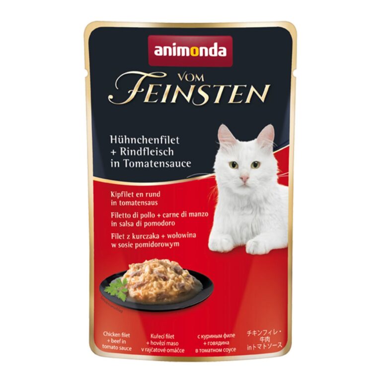 Günstig animonda vom Feinsten Hühnchenfilet und Rindfleisch Tomatensauce 18x50g i mPreisvergleich in unserem Onlineshop auf Hundeliebe-shop.de kaufen.