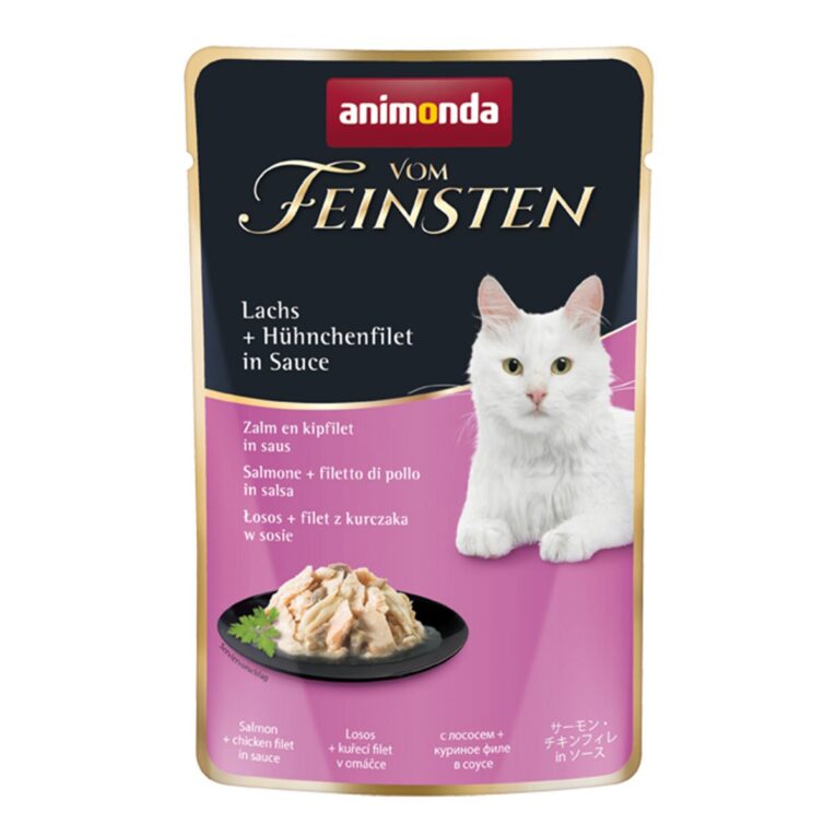 Günstig animonda vom Feinsten Lachs und Hühnchenfilet in Sauce 18x50g i mPreisvergleich in unserem Onlineshop auf Hundeliebe-shop.de kaufen.