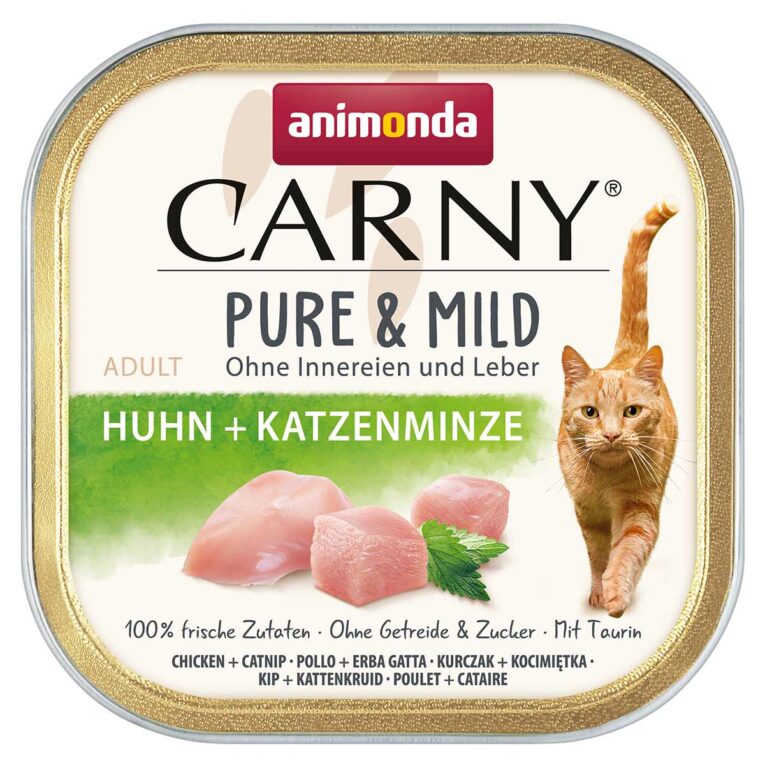 Günstig animonda Carny Pure & Mild Adult Huhn + Katzenminze 32x100g i mPreisvergleich in unserem Onlineshop auf Hundeliebe-shop.de kaufen.