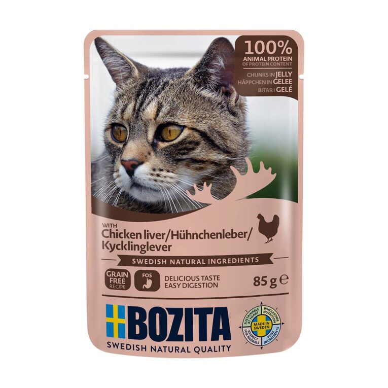 Günstig Bozita Pouch Häppchen in Gelee mit Hühnchenleber 12x85g i mPreisvergleich in unserem Onlineshop auf Hundeliebe-shop.de kaufen.