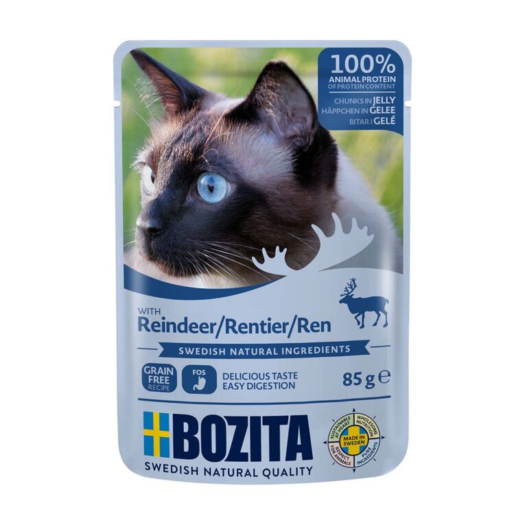Günstig Bozita Pouch Häppchen in Gelee mit Rentier 12x85g i mPreisvergleich in unserem Onlineshop auf Hundeliebe-shop.de kaufen.
