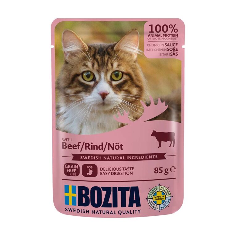Günstig Bozita Pouch Häppchen in Soße mit Rind 12x85g i mPreisvergleich in unserem Onlineshop auf Hundeliebe-shop.de kaufen.