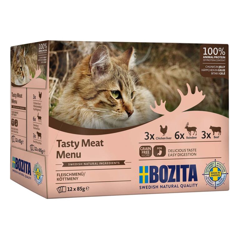 Günstig Bozita Pouch HiG Multibox Fleisch 12x85g i mPreisvergleich in unserem Onlineshop auf Hundeliebe-shop.de kaufen.
