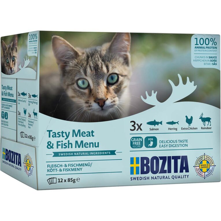 Günstig Bozita Pouch HiS Multibox Fisch&Fleisch 12x85g i mPreisvergleich in unserem Onlineshop auf Hundeliebe-shop.de kaufen.