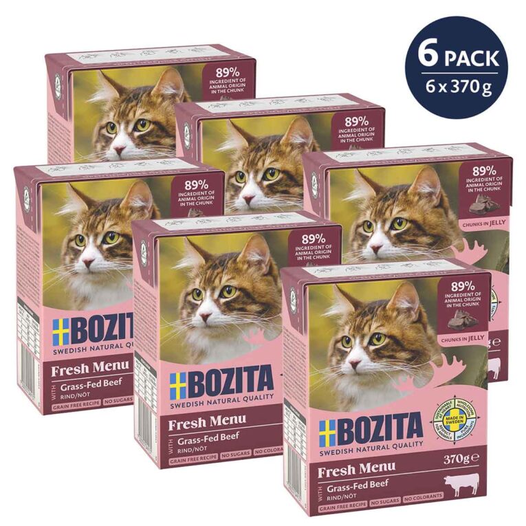 Günstig Bozita Tetra Häppchen in Gelee mit Rinderhack 6x370g i mPreisvergleich in unserem Onlineshop auf Hundeliebe-shop.de kaufen.