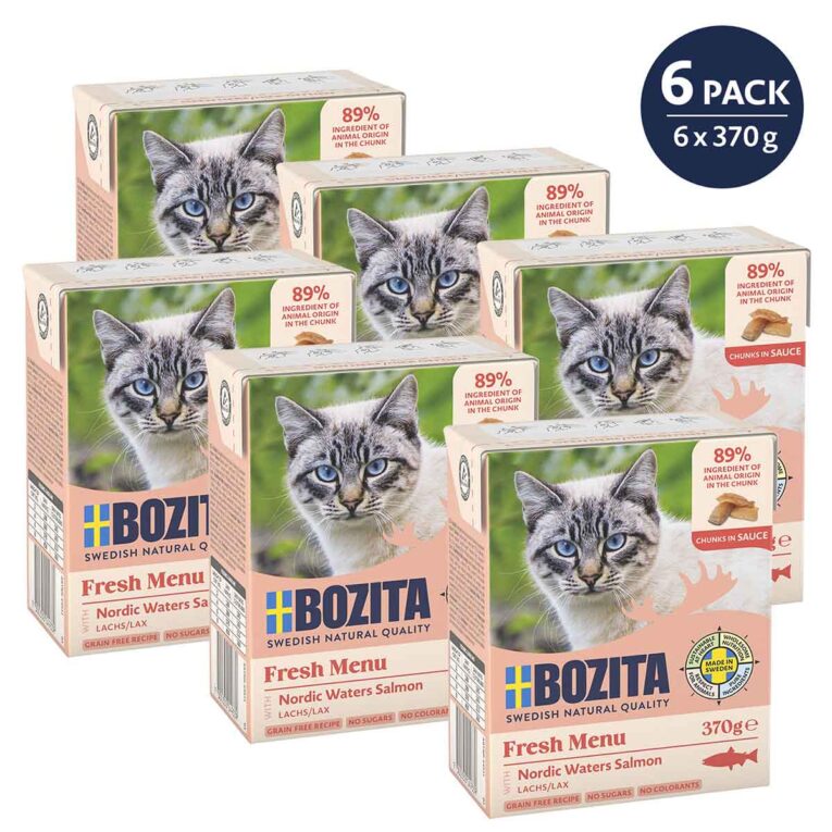 Günstig Bozita Tetra Häppchen in Soße mit Lachs 6x370g i mPreisvergleich in unserem Onlineshop auf Hundeliebe-shop.de kaufen.