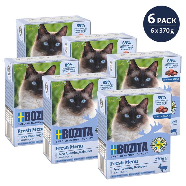 Günstig Bozita Tetra Häppchen in Soße mit Rentier 6x370g i mPreisvergleich in unserem Onlineshop auf Hundeliebe-shop.de kaufen.