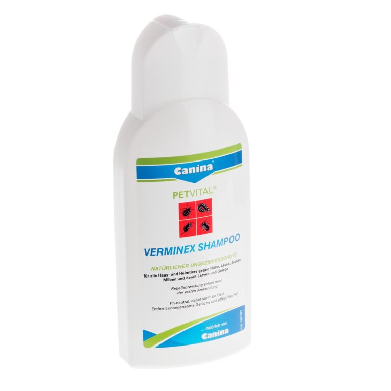 Günstig Canina PETVITAL Verminex Shampoo 250 ml i mPreisvergleich in unserem Onlineshop auf Hundeliebe-shop.de kaufen.