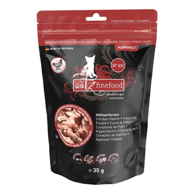 Günstig catz finefood Purrrrly No.103 Hühnerherz 35g i mPreisvergleich in unserem Onlineshop auf Hundeliebe-shop.de kaufen.