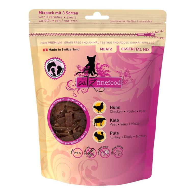Günstig catz finefood Meatz Essential Mix 45g i mPreisvergleich in unserem Onlineshop auf Hundeliebe-shop.de kaufen.