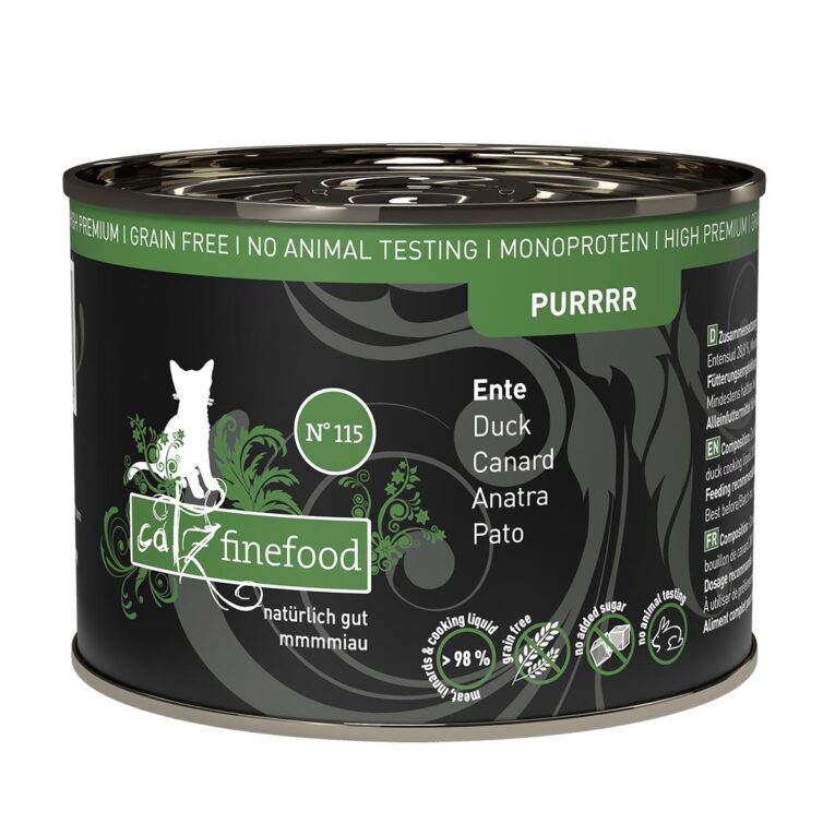 Günstig catz finefood Purrrr N° 115 Ente 6x200g i mPreisvergleich in unserem Onlineshop auf Hundeliebe-shop.de kaufen.