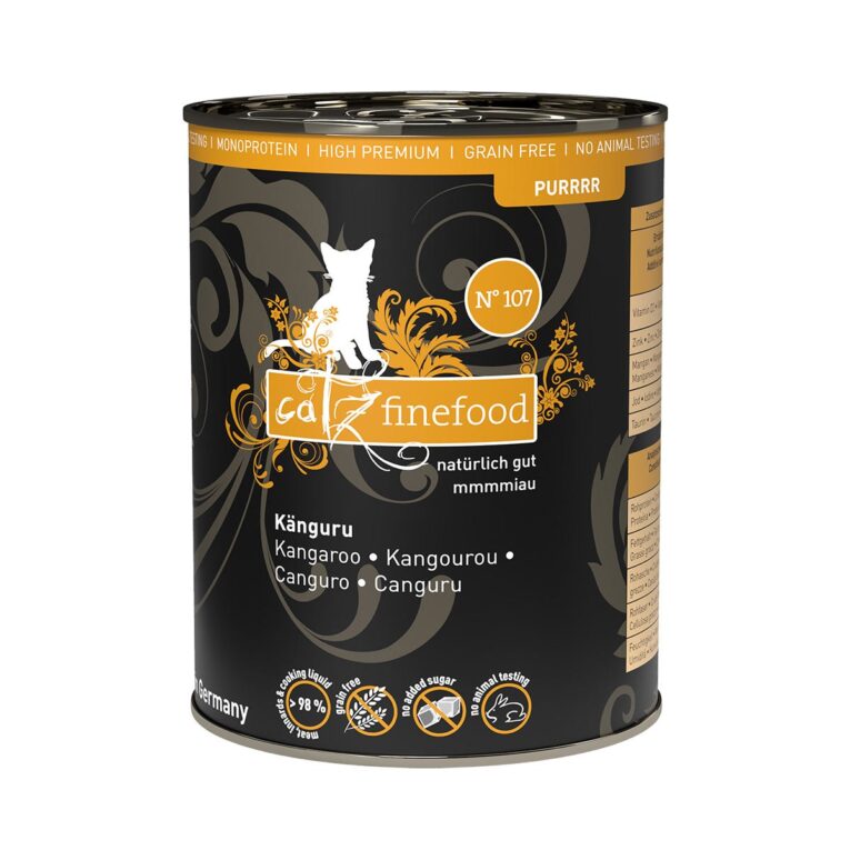Günstig catz finefood Purrrr No.107 Känguru 24x400g i mPreisvergleich in unserem Onlineshop auf Hundeliebe-shop.de kaufen.