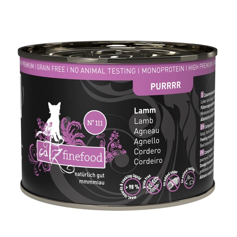 Günstig catz finefood Purrrr No.111 Lamm 6x200g i mPreisvergleich in unserem Onlineshop auf Hundeliebe-shop.de kaufen.