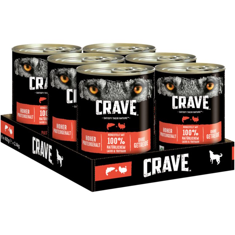 Günstig CRAVE Dose mit Lachs und Truthahn 12x400g i mPreisvergleich in unserem Onlineshop auf Hundeliebe-shop.de kaufen.