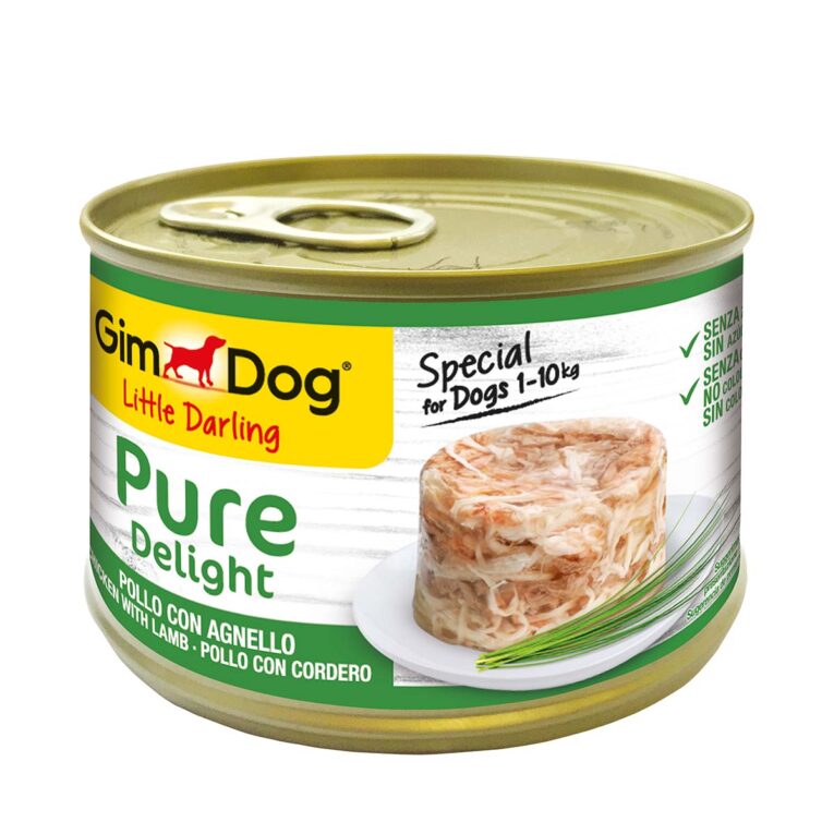 Günstig GimDog Little Darling Pure Delight Hühnchen mit Lamm 12x150g i mPreisvergleich in unserem Onlineshop auf Hundeliebe-shop.de kaufen.