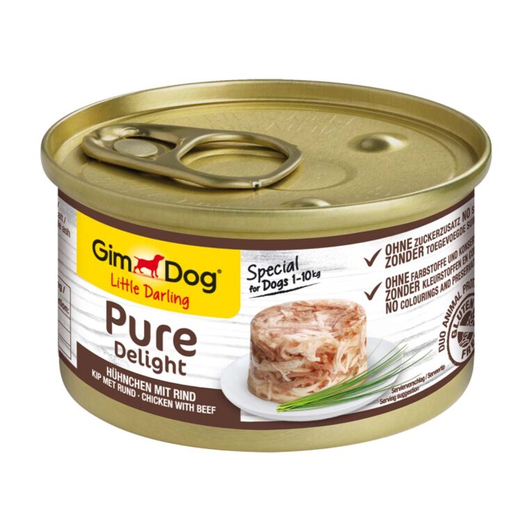 Günstig GimDog Little Darling Pure Delight Hühnchen mit Rind 12x85g i mPreisvergleich in unserem Onlineshop auf Hundeliebe-shop.de kaufen.