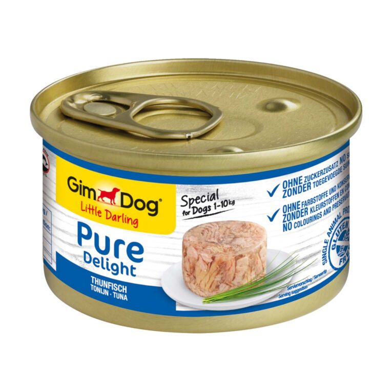 Günstig GimDog Little Darling Pure Delight Thunfisch 12x85g i mPreisvergleich in unserem Onlineshop auf Hundeliebe-shop.de kaufen.