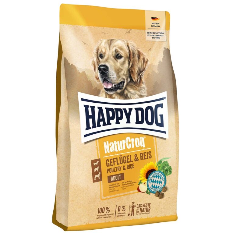 Günstig Happy Dog NaturCroq Geflügel pur & Reis 3x4kg i mPreisvergleich in unserem Onlineshop auf Hundeliebe-shop.de kaufen.