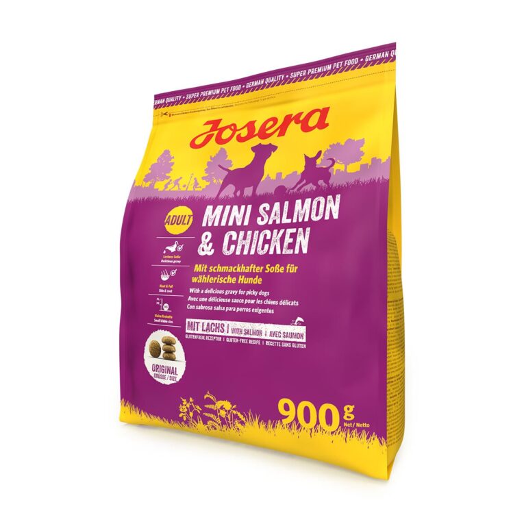 Günstig Josera Mini Salmon & Chicken 5x900g i mPreisvergleich in unserem Onlineshop auf Hundeliebe-shop.de kaufen.