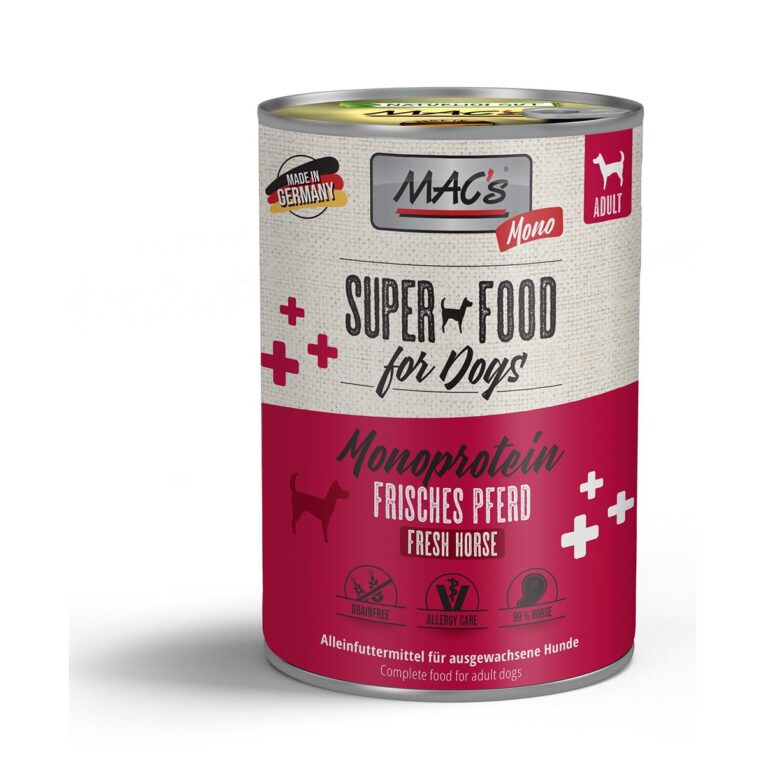 Günstig MAC’s Dog Mono Pferd 12x400g i mPreisvergleich in unserem Onlineshop auf Hundeliebe-shop.de kaufen.