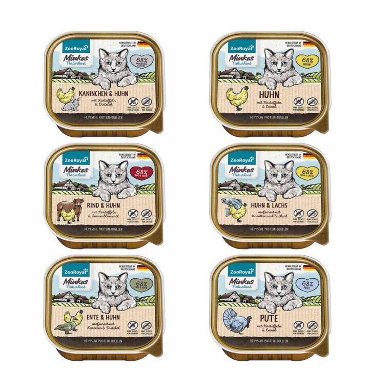 Günstig ZooRoyal Minkas Naturkost Mixpaket 6x100g i mPreisvergleich in unserem Onlineshop auf Hundeliebe-shop.de kaufen.