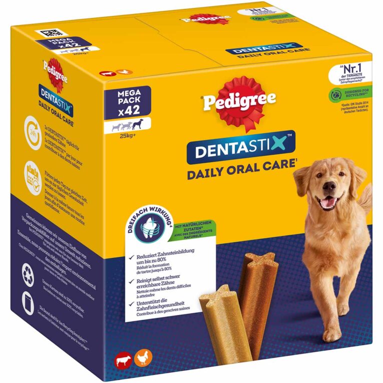 Günstig Pedigree DentaStix für Große Hunde 42 Stück i mPreisvergleich in unserem Onlineshop auf Hundeliebe-shop.de kaufen.