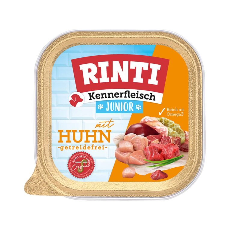 Günstig Rinti Kennerfleisch Junior mit Huhn 18x300g i mPreisvergleich in unserem Onlineshop auf Hundeliebe-shop.de kaufen.