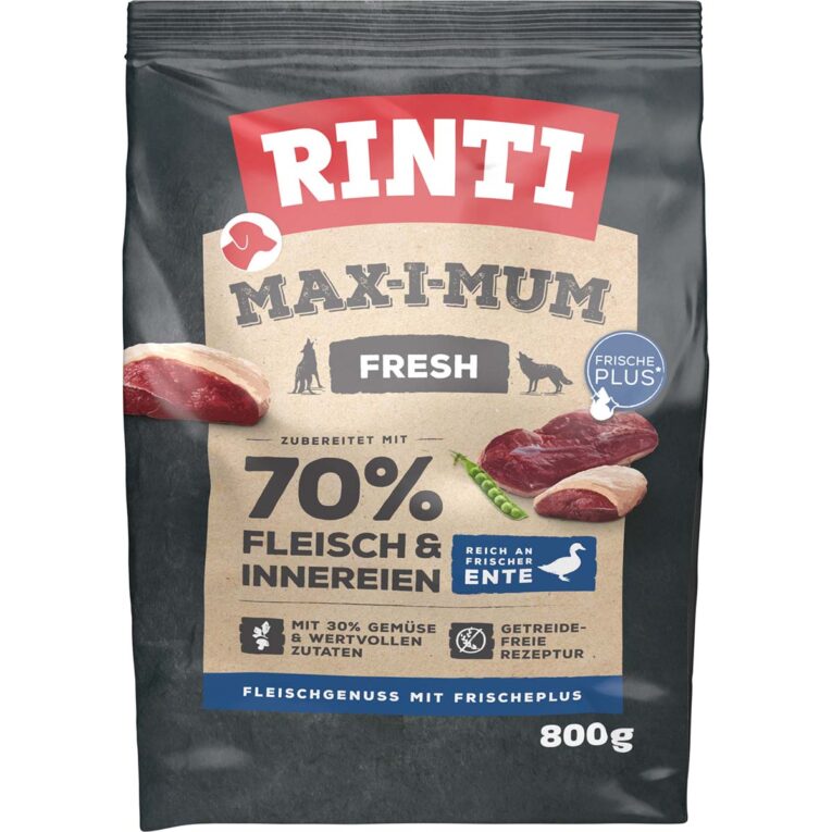 Günstig RINTI Max-i-Mum Ente 800g i mPreisvergleich in unserem Onlineshop auf Hundeliebe-shop.de kaufen.