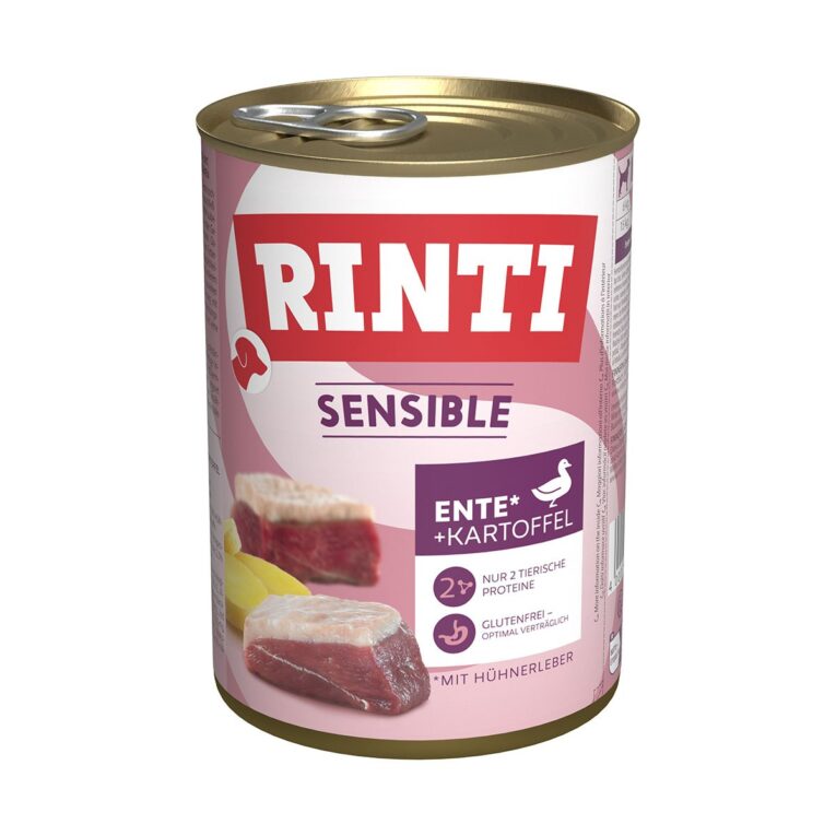 Günstig Rinti Sensible Ente & Huhn & Kartoffel 24x400g i mPreisvergleich in unserem Onlineshop auf Hundeliebe-shop.de kaufen.