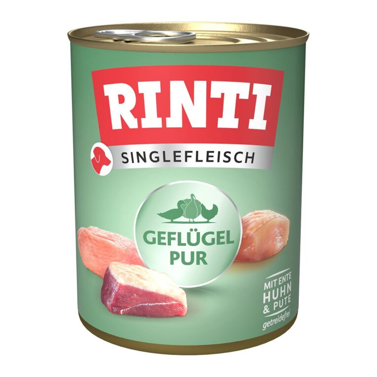Günstig Rinti Singlefleisch Exclusive Geflügel pur 12x800g i mPreisvergleich in unserem Onlineshop auf Hundeliebe-shop.de kaufen.