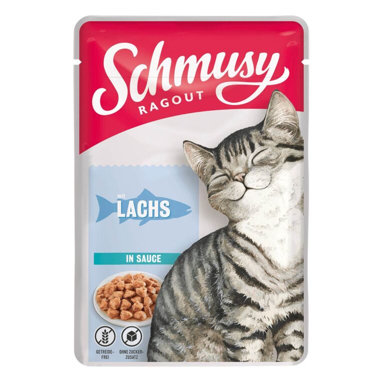 Günstig Schmusy Ragout mit Lachs in Sauce 22x100g i mPreisvergleich in unserem Onlineshop auf Hundeliebe-shop.de kaufen.