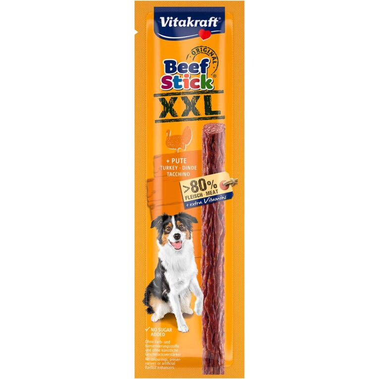 Günstig Vitakraft Hundesnack Beef Stick Pute XXL 3 Stück i mPreisvergleich in unserem Onlineshop auf Hundeliebe-shop.de kaufen.