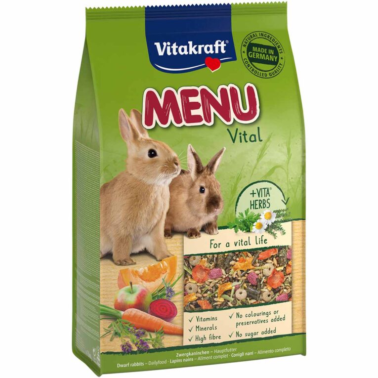 Günstig Vitakraft Menü Vital Zwergkaninchen 3kg i mPreisvergleich in unserem Onlineshop auf Hundeliebe-shop.de kaufen.