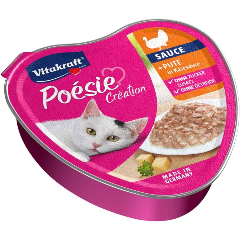 Günstig Vitakraft Poésie Création mit Pute in Käsesauce 15x85g i mPreisvergleich in unserem Onlineshop auf Hundeliebe-shop.de kaufen.