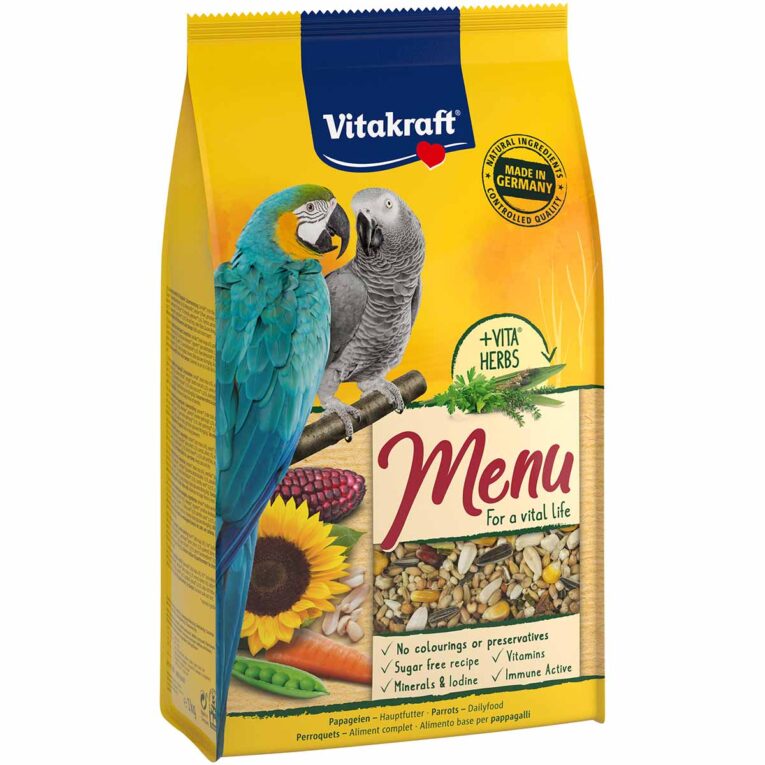 Günstig Vitakraft Premium Menü Papagei 5x1kg i mPreisvergleich in unserem Onlineshop auf Hundeliebe-shop.de kaufen.