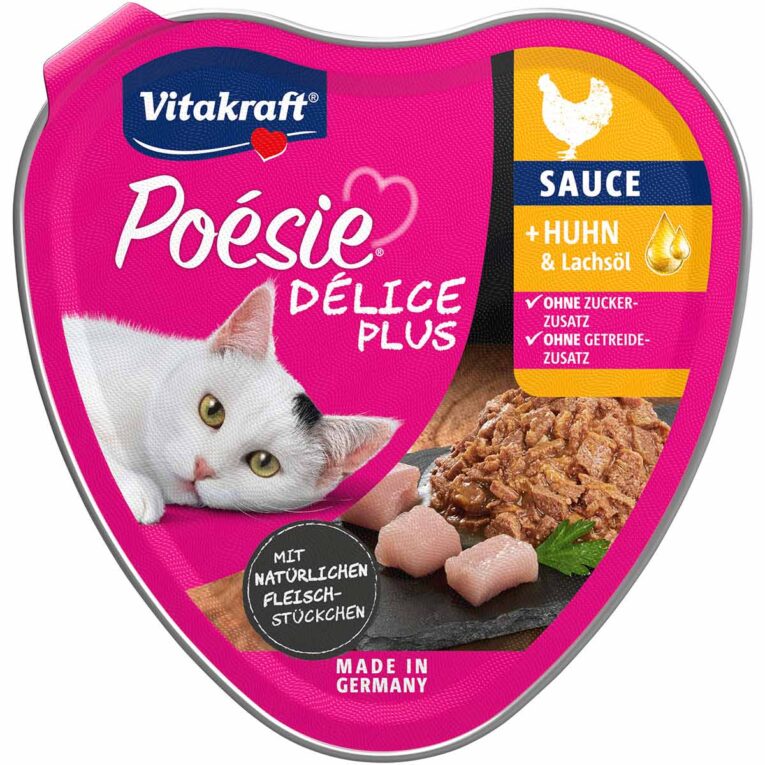 Günstig Vitakraft Poésie® Délice Plus Chicken 15x85g i mPreisvergleich in unserem Onlineshop auf Hundeliebe-shop.de kaufen.